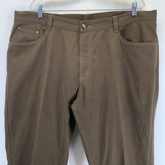 BORELIO Mens Straight Leg Pants Jeans Brown XXL 29” Inseam - Picture 7 of 10